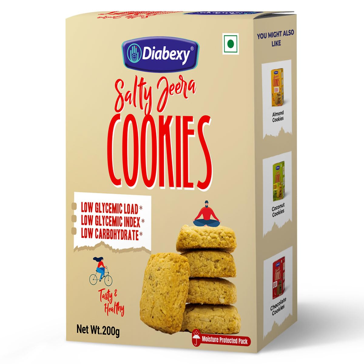 Diabexy Jeera Cookies Salted Sugar Control for Diabetes - 200 gm