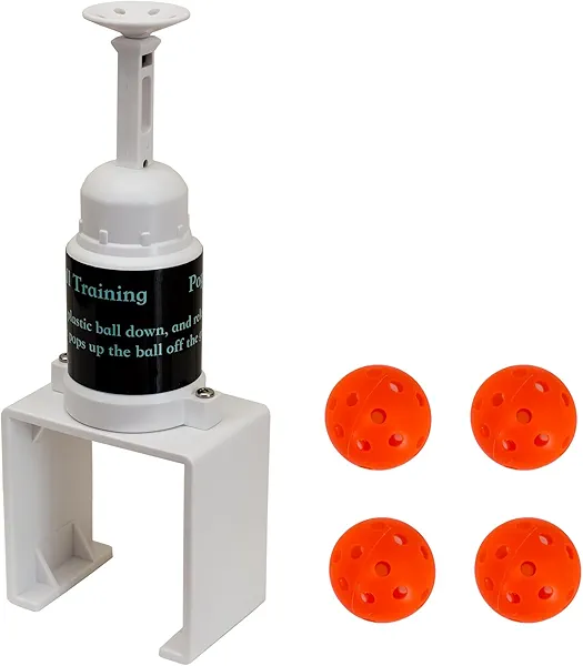 Baseball Training Popper , Pop Up Balls to The Perfect Height for Batting Trainer, Batting Machine for Practicing Hitting Without a Pitcher(Not for Real Baseballs 4 Mini Balls Included) (Orange)