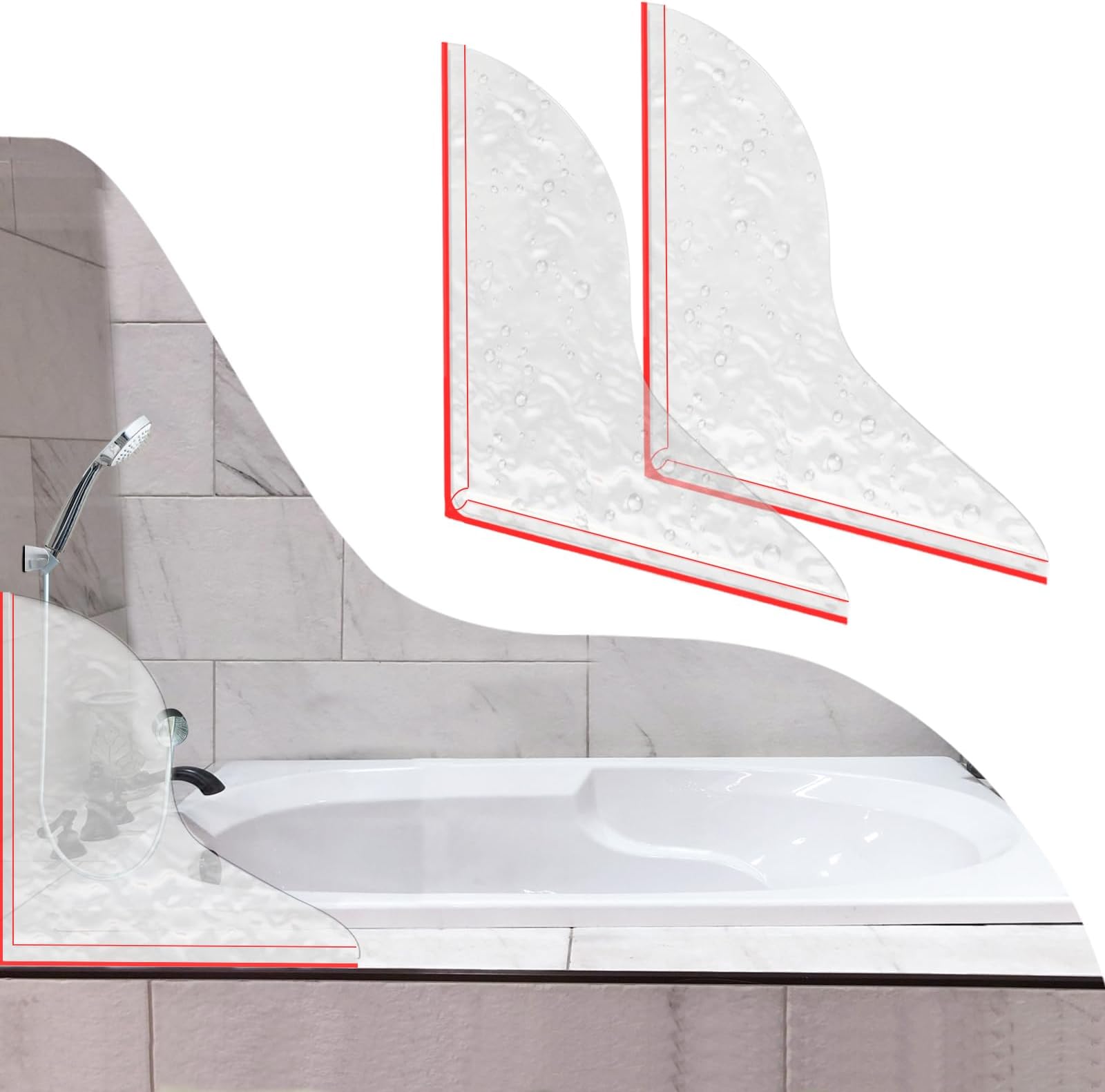 Amazon.com: CENTOLLA Bathtub Splash Guard,Shower Splash Guard with Nano ...