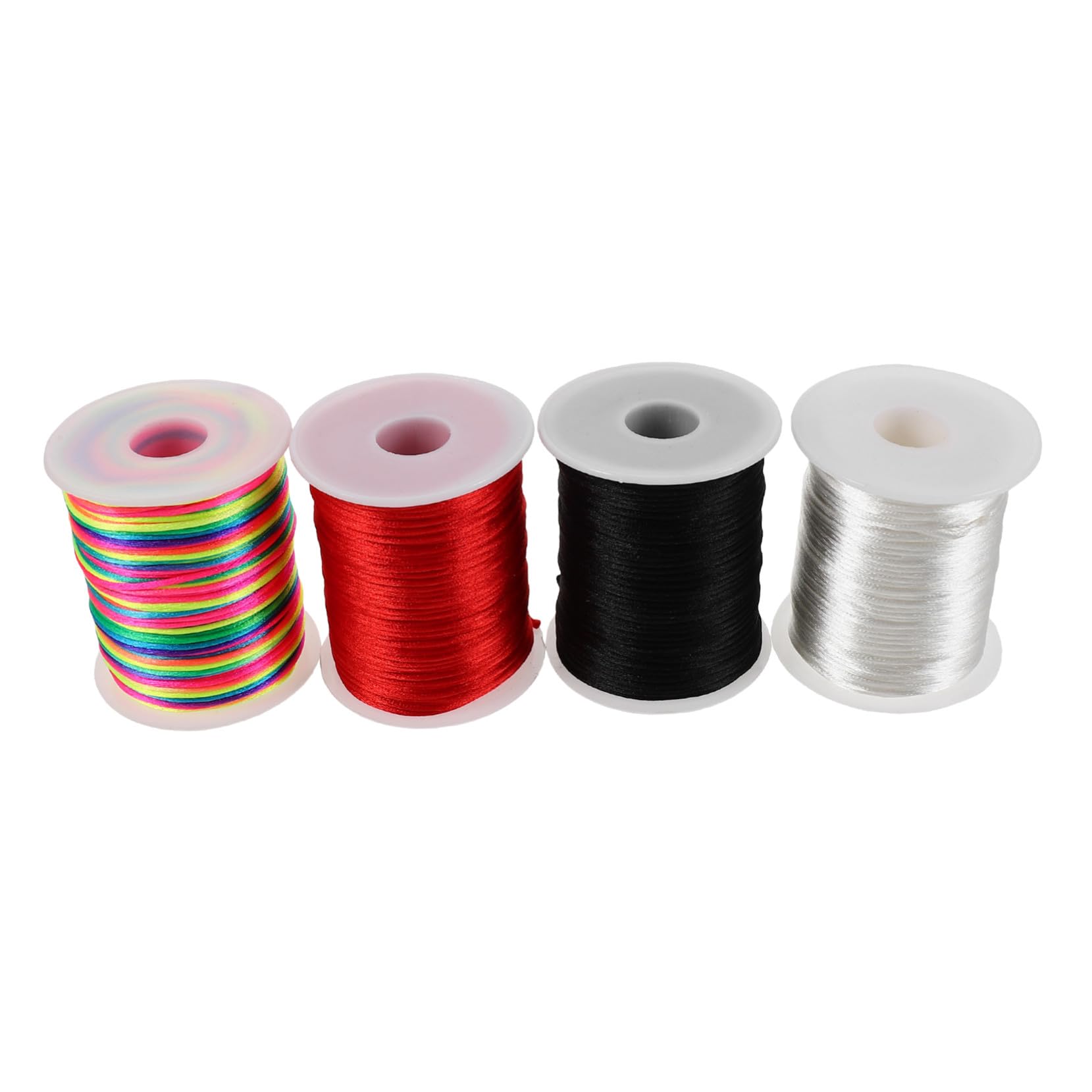 4rotoli Corda Decorativa in Poliestere Cerata Spago Per Braccialetti e Perline Cordini Decorativi Per Creazione Di Gioielli e Artigianato