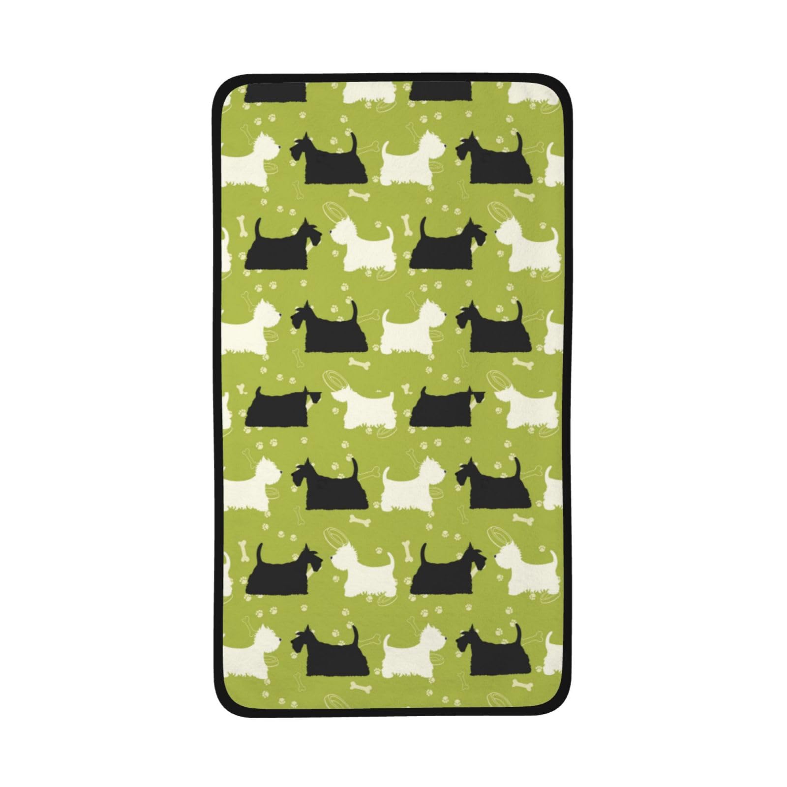 Yxdvpalne As Picture Hund Silhouette Scottie Westie Tier, Coral Velvet Face Towels Face Washcloths Hand Towel 40 X 71 Cm