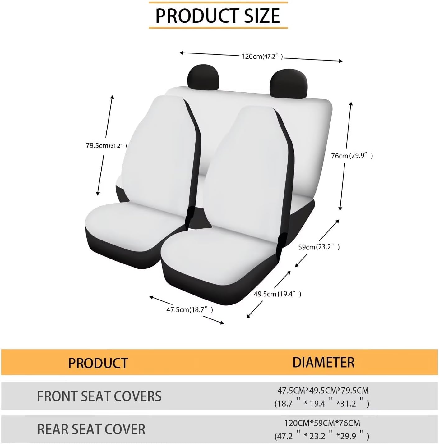 Oil Painting Starry Night Car Seat Cover Universal Fit Full of 4 Pcs Set Car Seat Protectors Vehicle Seat Accessories Polyester Seat Cover,Car Decorative for Women Girl Men
