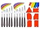 Hitopin 16 Stücke Palette Messer Set, Edelstahl Ölmalerei Malmesser, Ölmalerei Schaber, Metall Malspachtel, 6PCS Teigspachtel Set, zum Ölgemälde, Gouache, Aquarell, Felsmalerei, Kuchen
