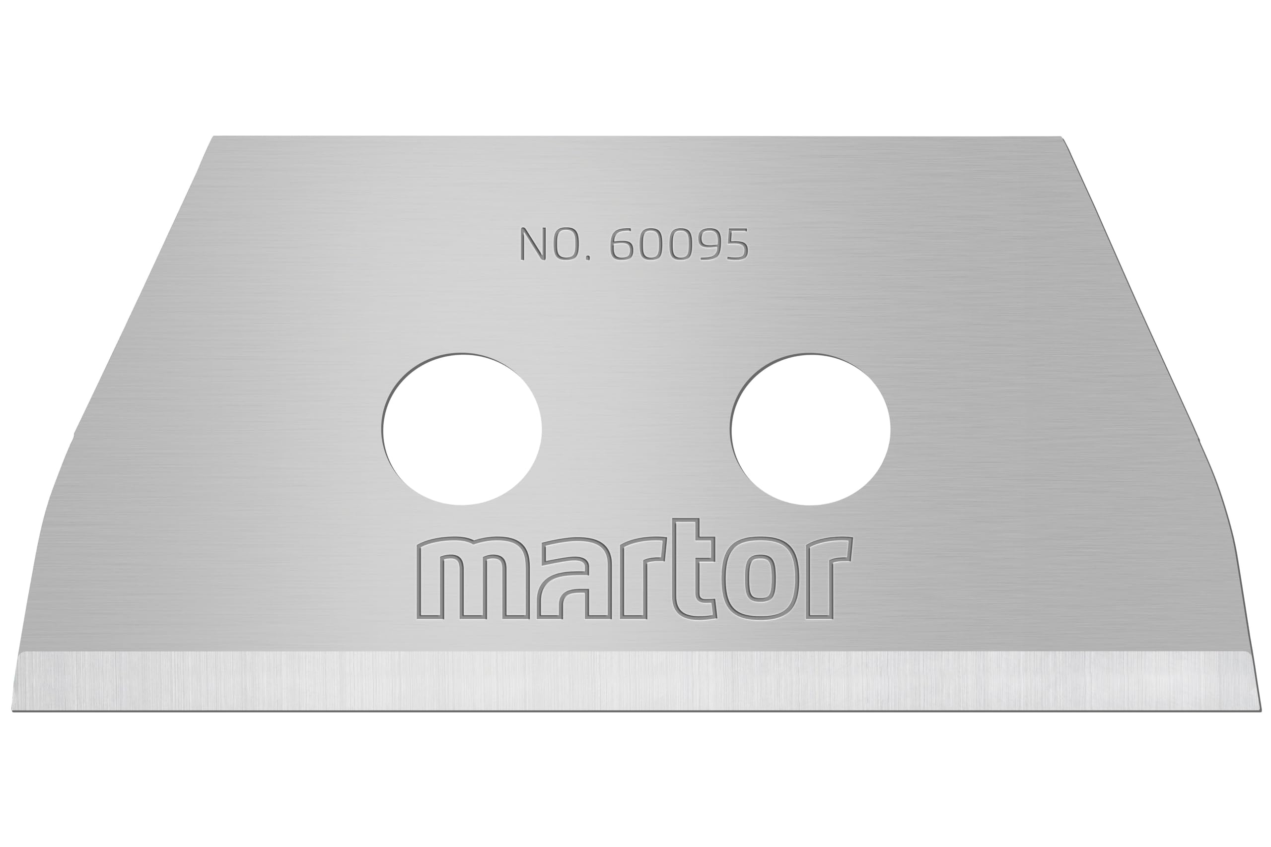MARTOR 10 x Hoja trapezoidal, hoja de recambio Cúter, Cuchillo de seguridad, 19 mm, afilado, en dispensador, 2 veces utilizable, No. 60095
