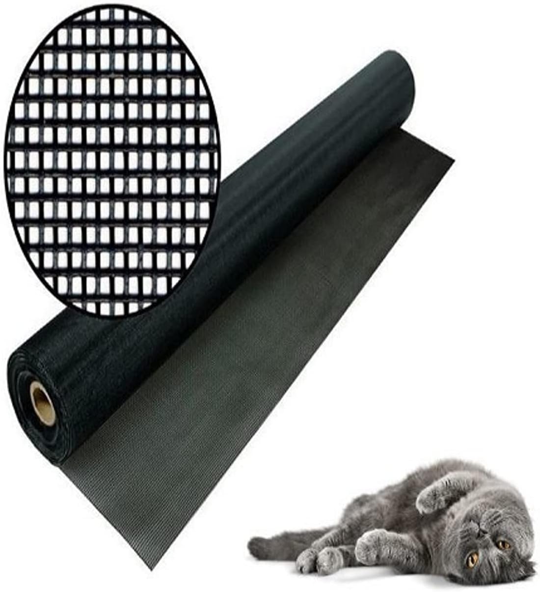 Pet Screen 36in x 8ft, Black Pet Resistant Screen Roll