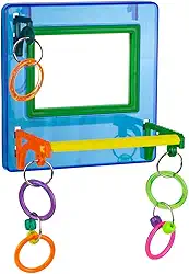 Brinquedo Espelho Para Calopsita Agapornis Periquito Multi Play Colorido Divertido Toco Tucano Espelhinho Maritaca Papagaio Canário