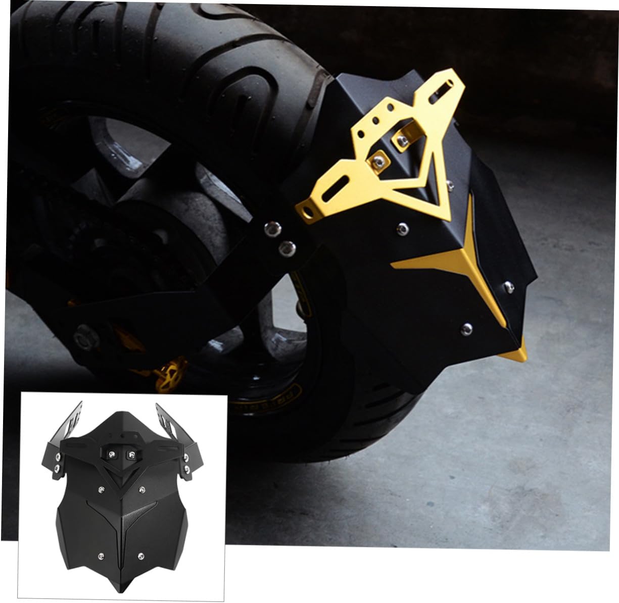 Aluminum Alloy Rear Mudguard for Motorcycle Rear Bike Splash Guard with Streamlined Design Water-Resistant Motor Accessory for Rain and Mud Protection