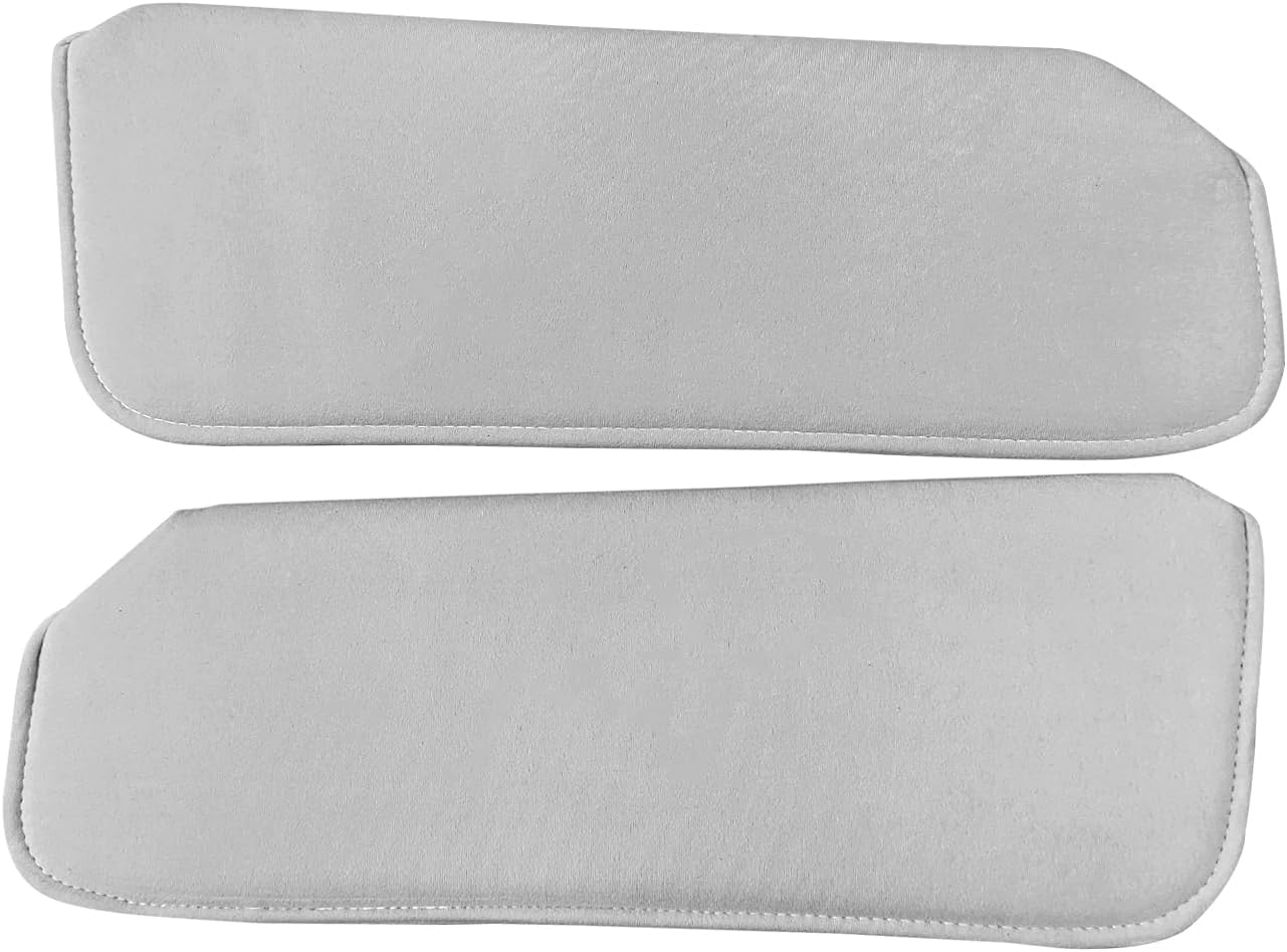 Tokinng Car Sun Visor Pair Grey Fits for Chevy GMC Pickups Truck 1988-1998, Full Size Driver and Passenger Side Sun Visor Replaces 38-2118-LG SV201-1808 15963109, Light Grey