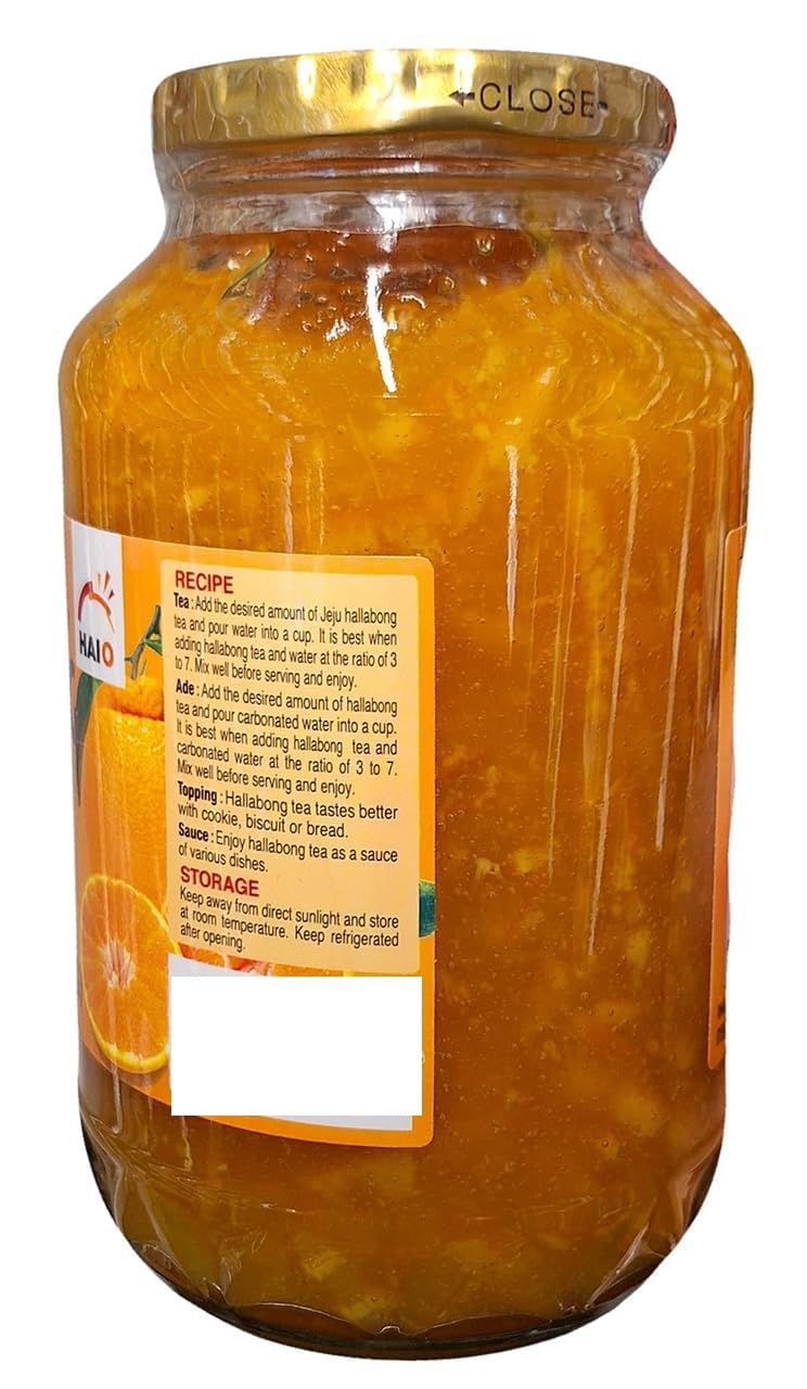 HAIO Jeju Hallabong Tea | Korean Tangerine Tea | 2.2 Pounds per Jar (1 kg) | 1 Jar