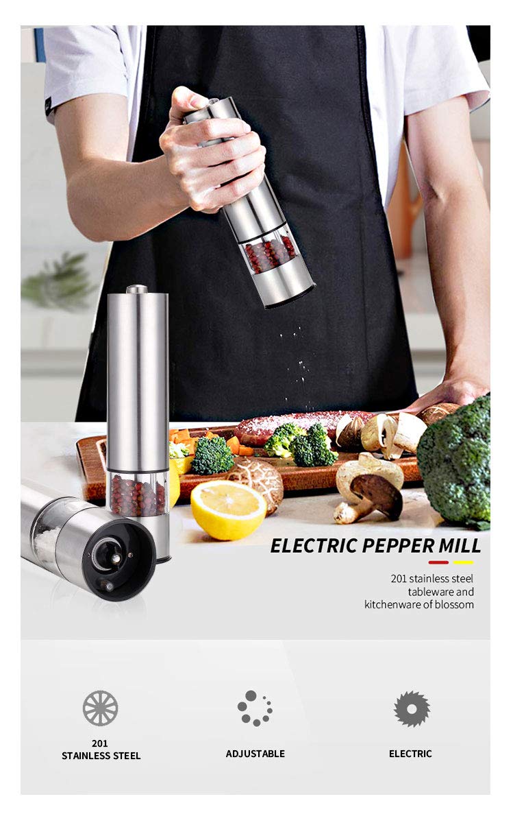 Amazon | Gnz 電動ソルトアンドペッパーグラインダーセット