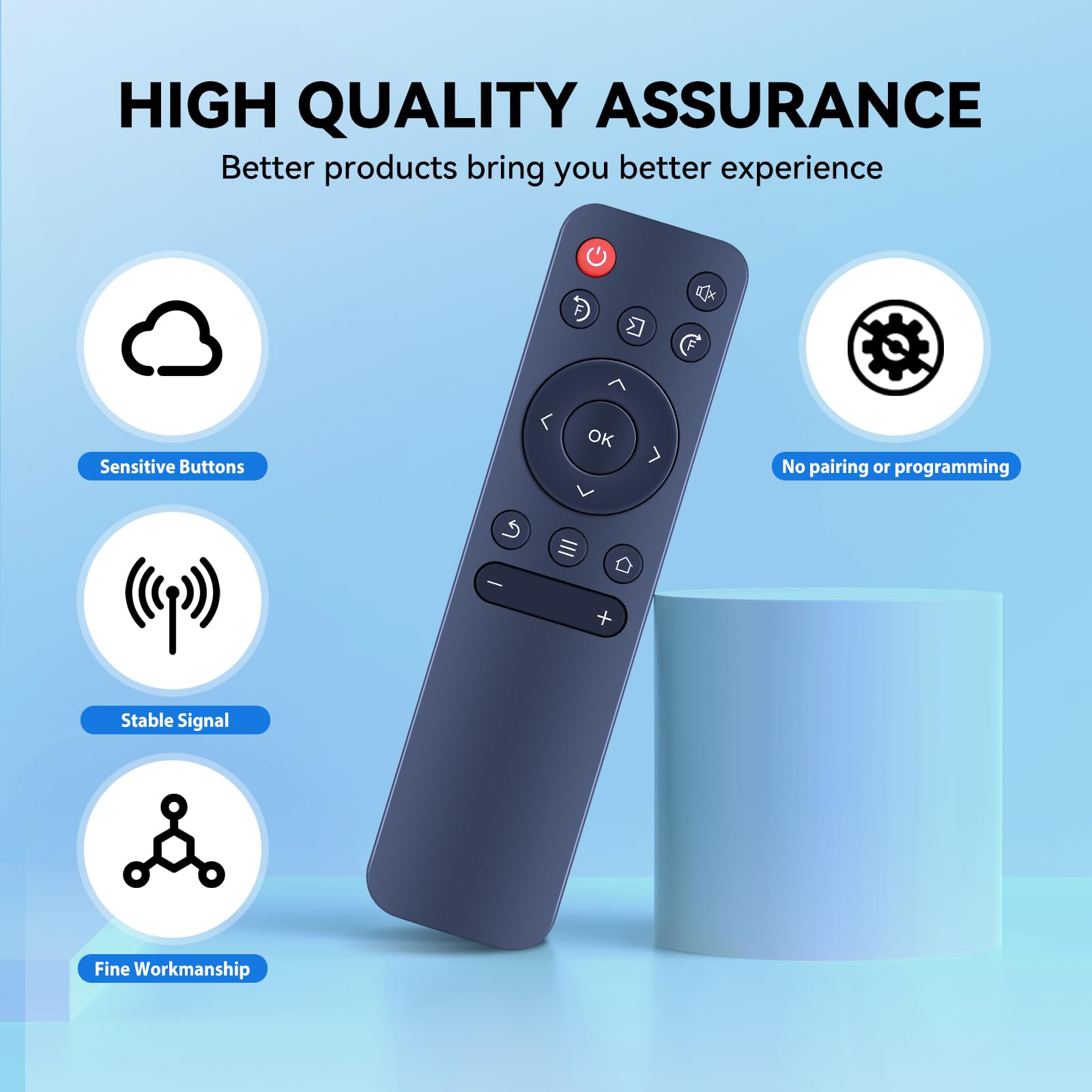 Télécommande De Remplacement Pour Projecteur Portable Agreago A3 / VANKYO X3 / WiMiUS P61 - Contrôle Infrarouge, Portée 8 M, Ergonomique