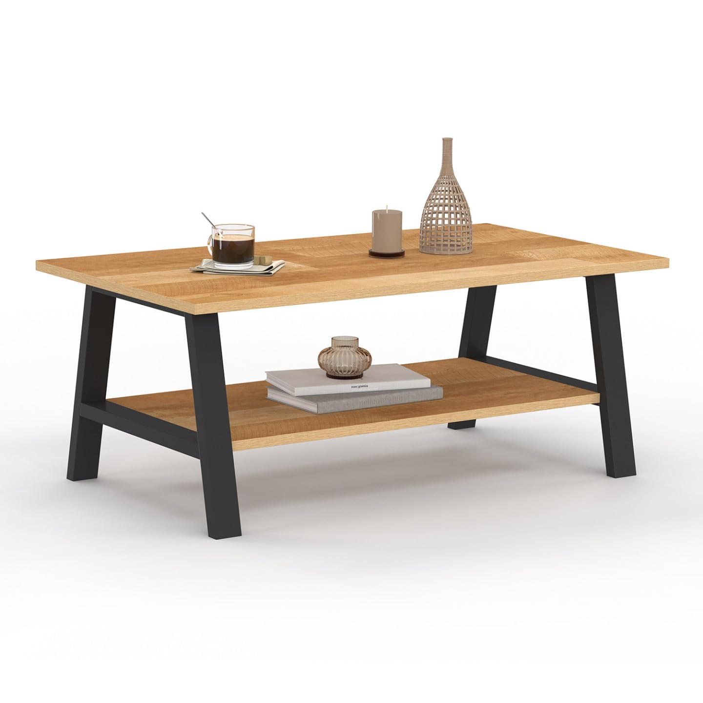 Tavolno da salotto rettangolare n legno 120 x 60 cm lamna – Artoft
