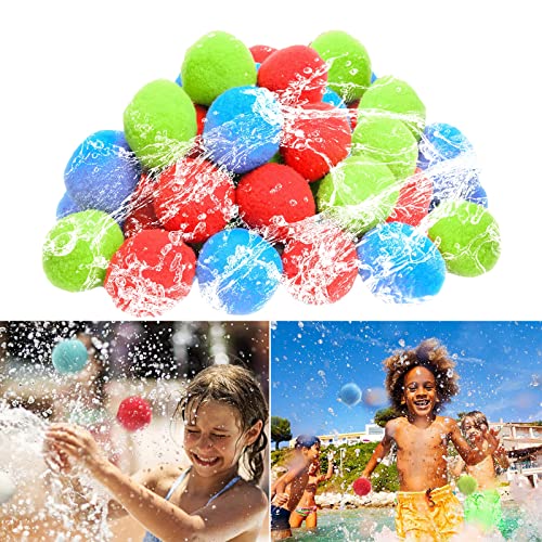 Ballons d'eau 10PCS/15PCS/20PCS/30PCS/40PCS/55PCS Bombes à Eau Colorés Pour Jardin Plage Piscine D'été Ballon d'eau Réutilisables, 10 PCS Cover