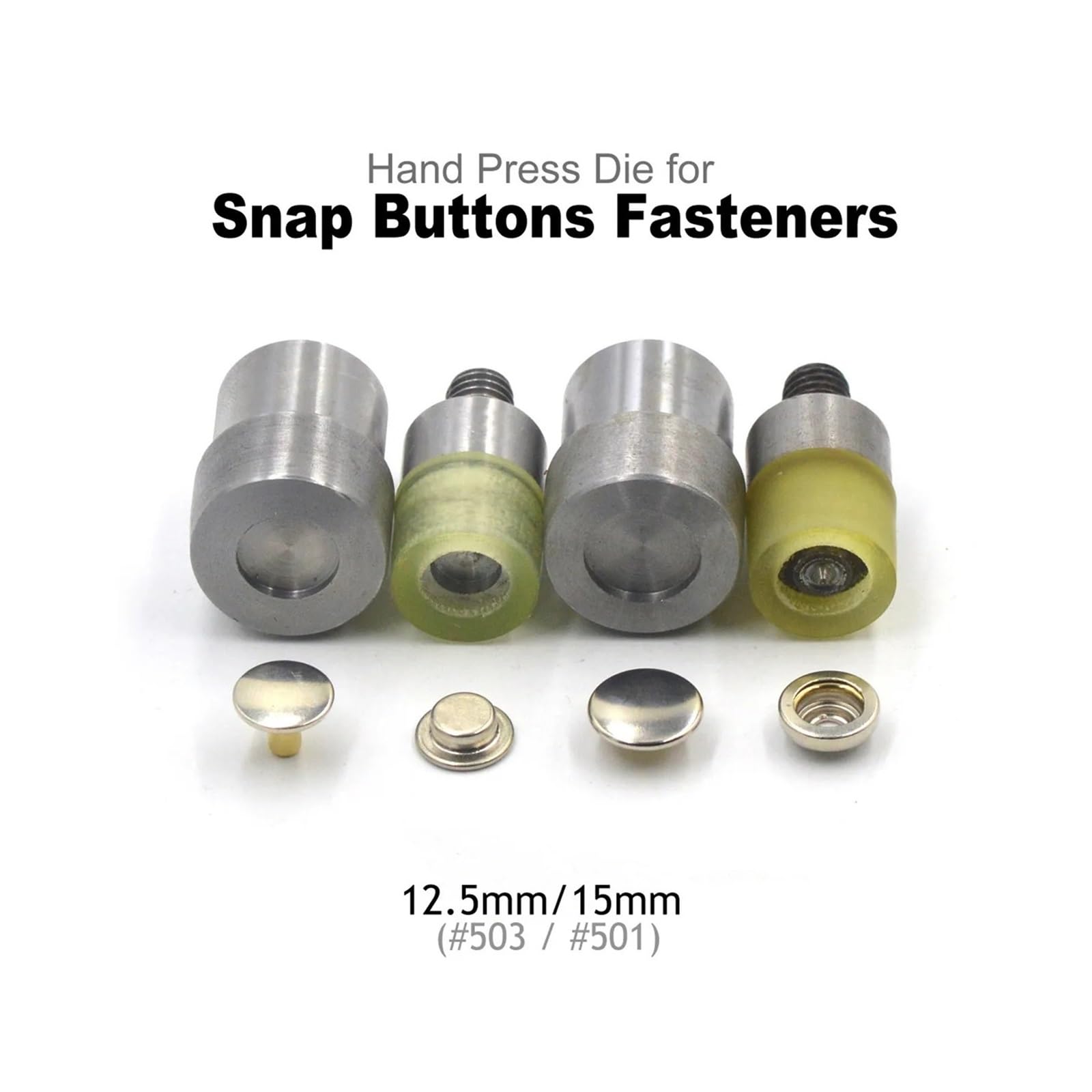 Snap Fasteners Botón Die Botones de 30 piezas o molde troqueles presión 1 pieza