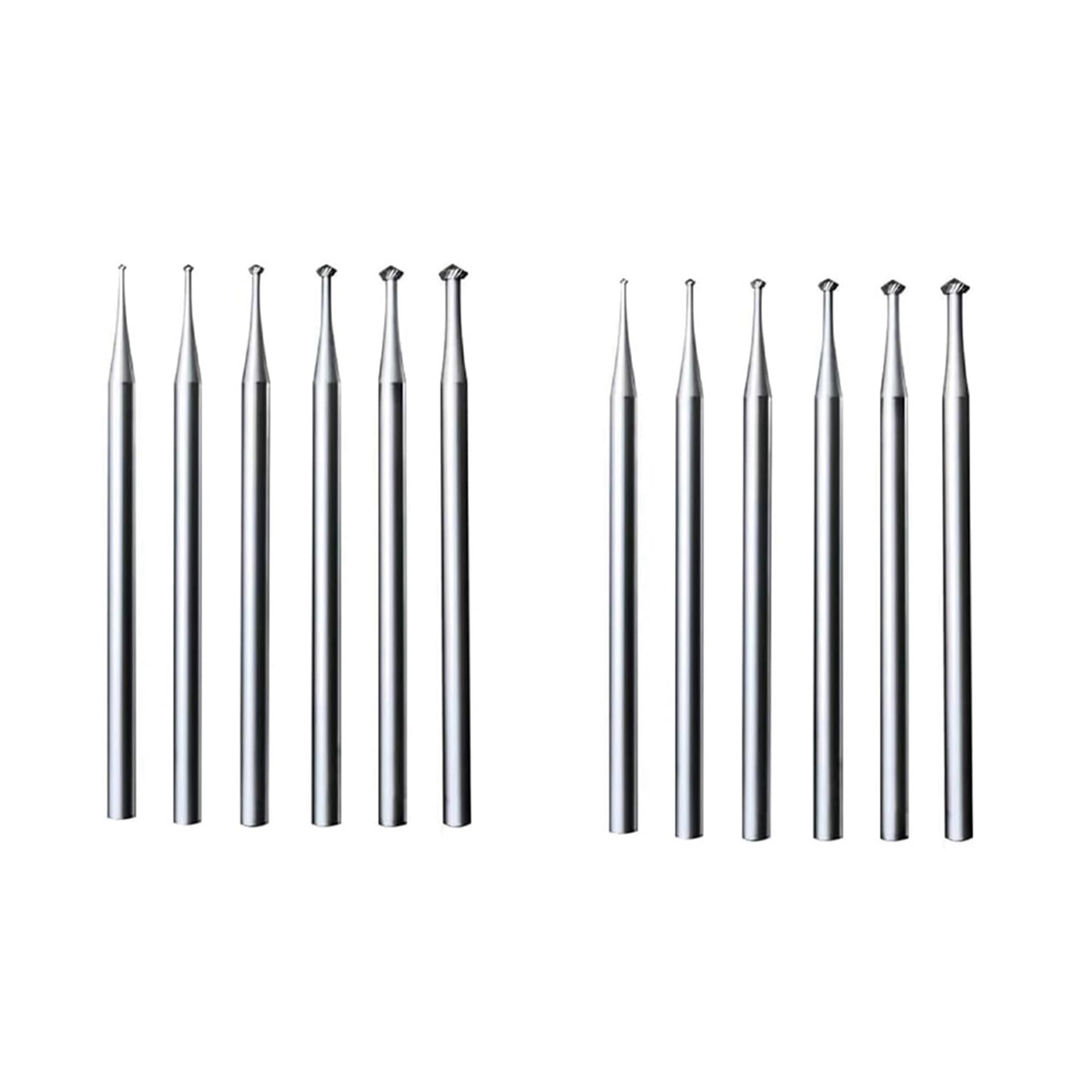 Jnchdghwa 12Pcs 90º Burr Set - 3/32Inch Shank Jewelry Making Setting Burs for Lapidary 008-023