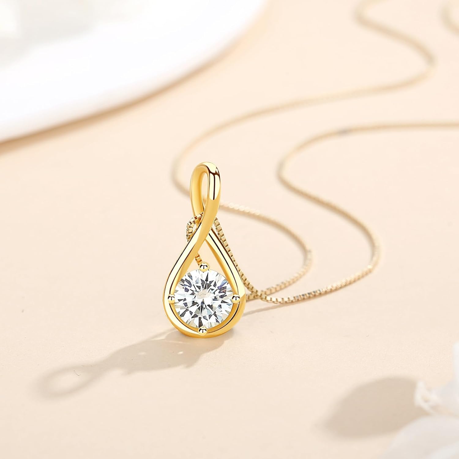 Sterling Silver 1-2CT Moissanite Necklace for Women, D Color Pendant GRA Certified White/Yellow Gold Perfect Jewelry Gifts - Image 3