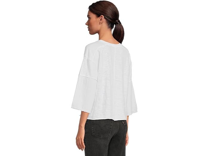 3/4 Sleeve Mix Media Tee - Image 1