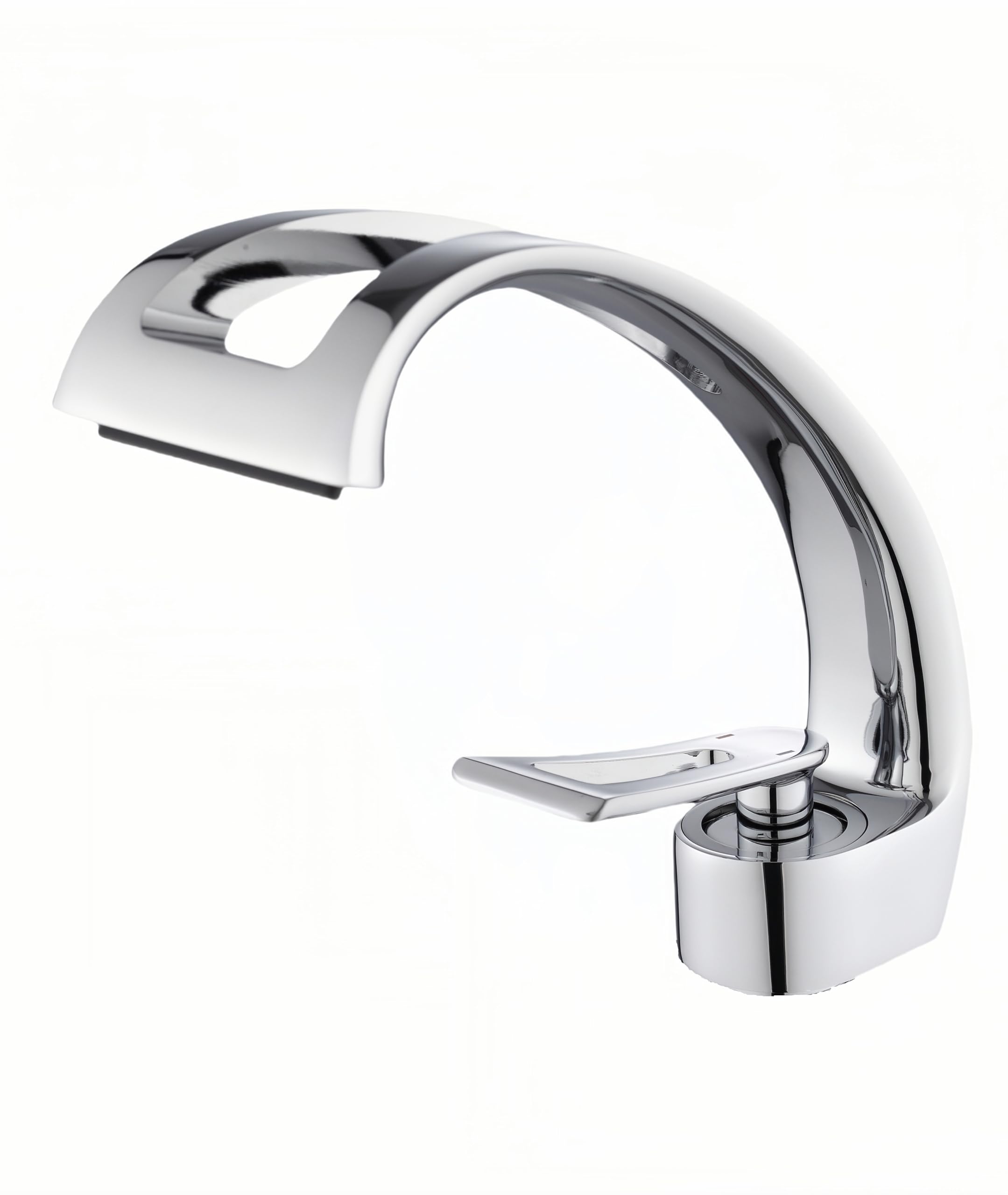 Chrome Bathroom Sink Faucet Waterfall Brass Single Handle Deck