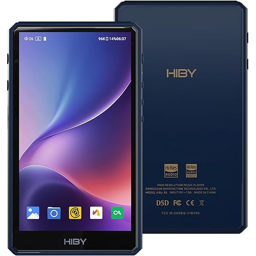 HiBy R5 Gen 2 Digital Audio Player mp3 mp4 Player with Bluetooth and WiFi Android DAP with Large Capacity Battery and Fast Charging