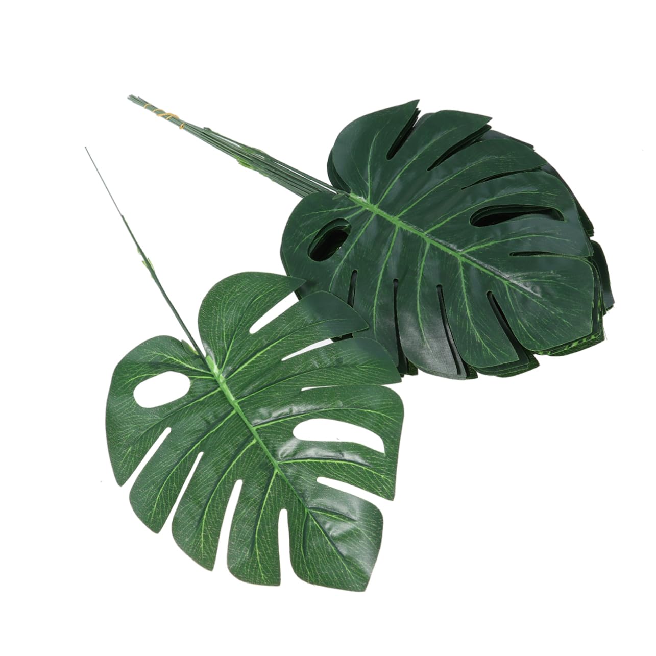 PRETYZOOM 60pezzi Foglie Artificiale Monstera Verde Da Decorazioni Per Casa e Giardino Atmosfera Tropicale Autentica Per Composizioni Floreali e Feste