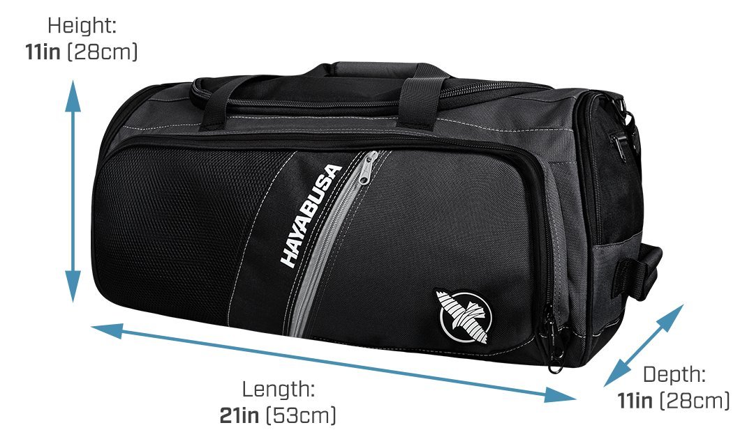 Hayabusa Ryoko Gym Sac de Voyage Noir/Gris, Noir/Gris, Einheitsgröße (Hardcode)