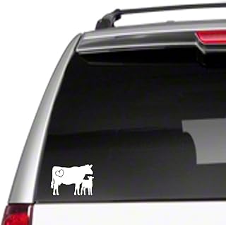 Love Cows Car Vinyl Sticker Decal 6" farm ranch I love beef dairy cattle calf pair heifer 4H FFAJ14