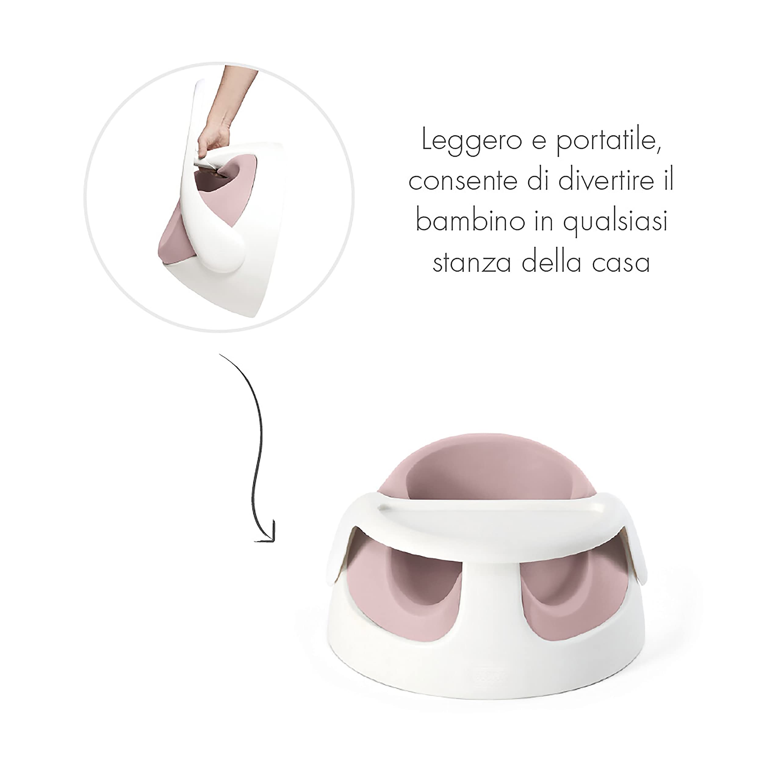 Mamas & Papas Baby Snug seggiolino, vassoio attività regolabile, design resistente, stabile e facile da pulire, Blossom (rosa)
