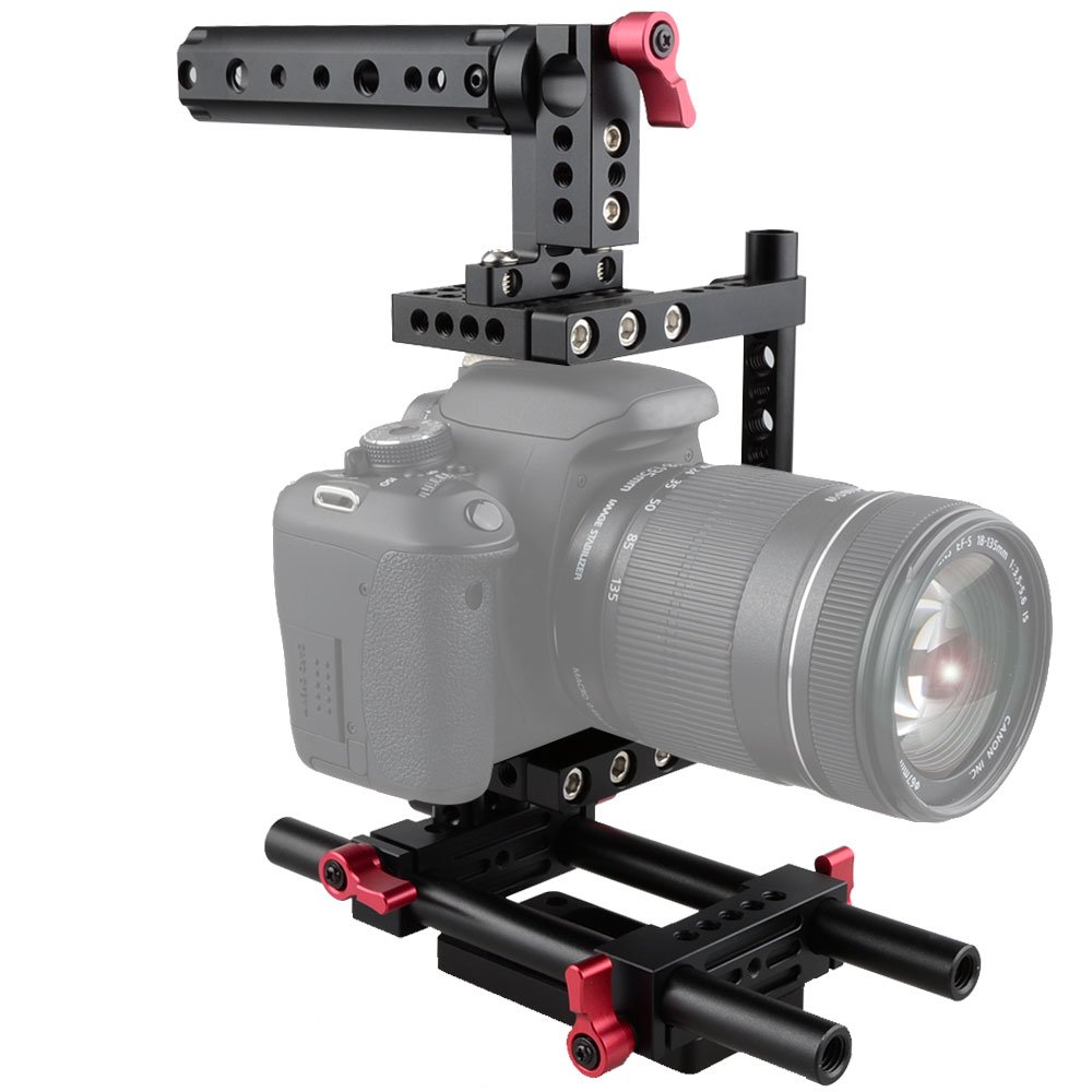 One-Day Sale: Up to 50% Off CAMVATE Camera Cage Rig Top Handle Tripod Mount Plate Compatible for Sony Panasonnic(Red) Best Cyber Deals 🔥 CAMVATE Camera Cage Rig Top Handle Tripod Mount Plate Compatible for Sony Panasonnic(Red)