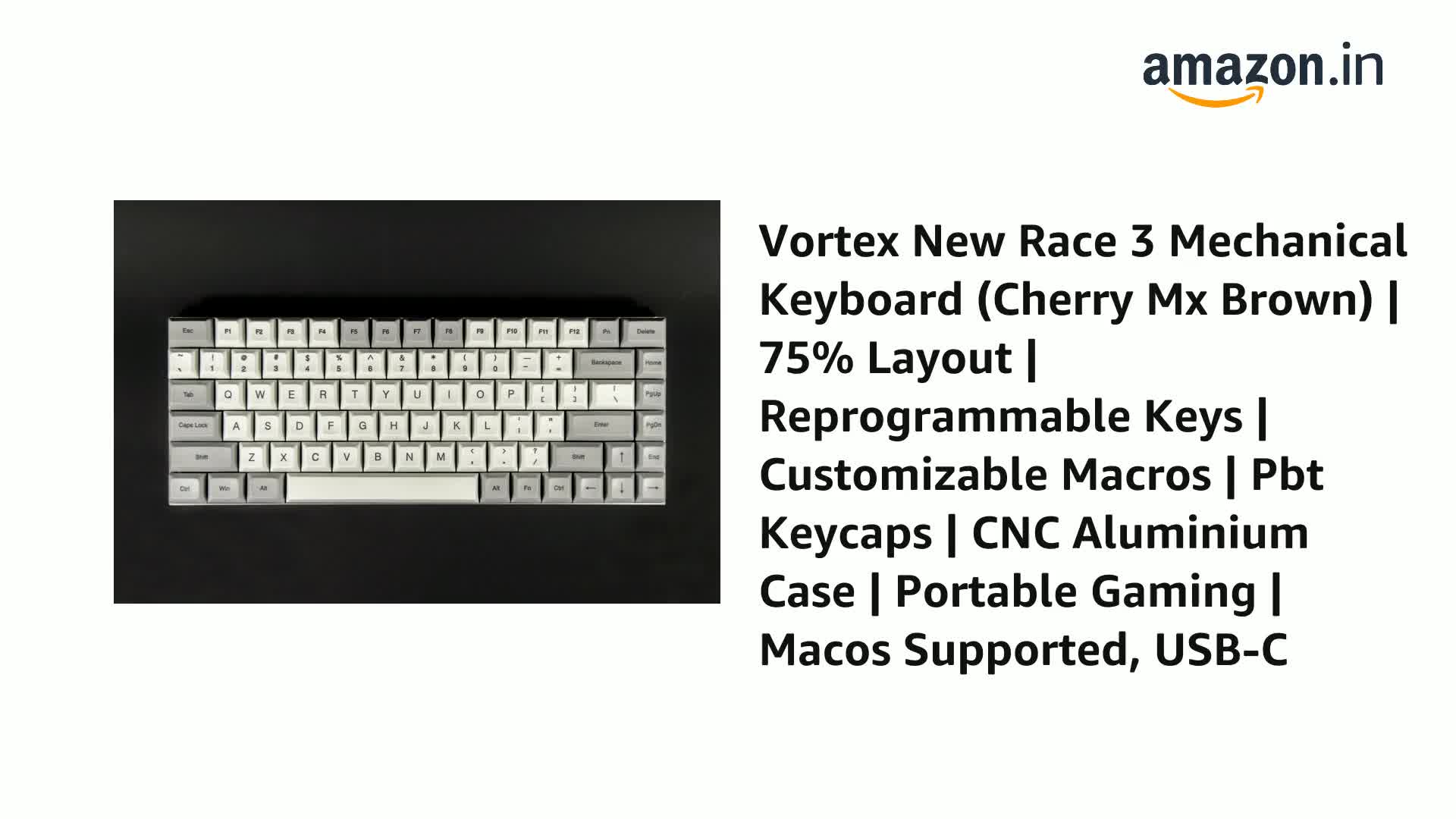 Amazon.in: Buy Vortex New Race 3 Mechanical Keyboard (Cherry Mx