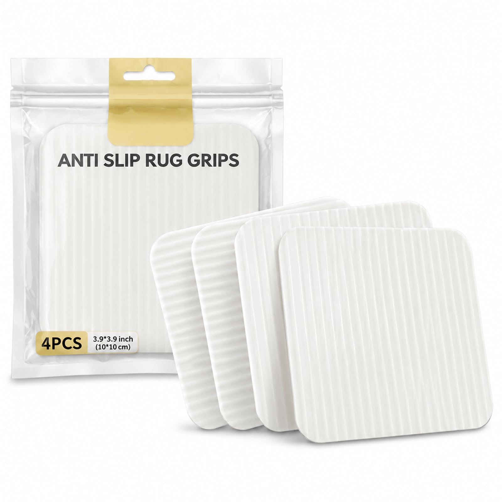 Vacuum Tech Rug Pads Grippers 4PCS Non Slip Carpet Grippers Laminate Floors
