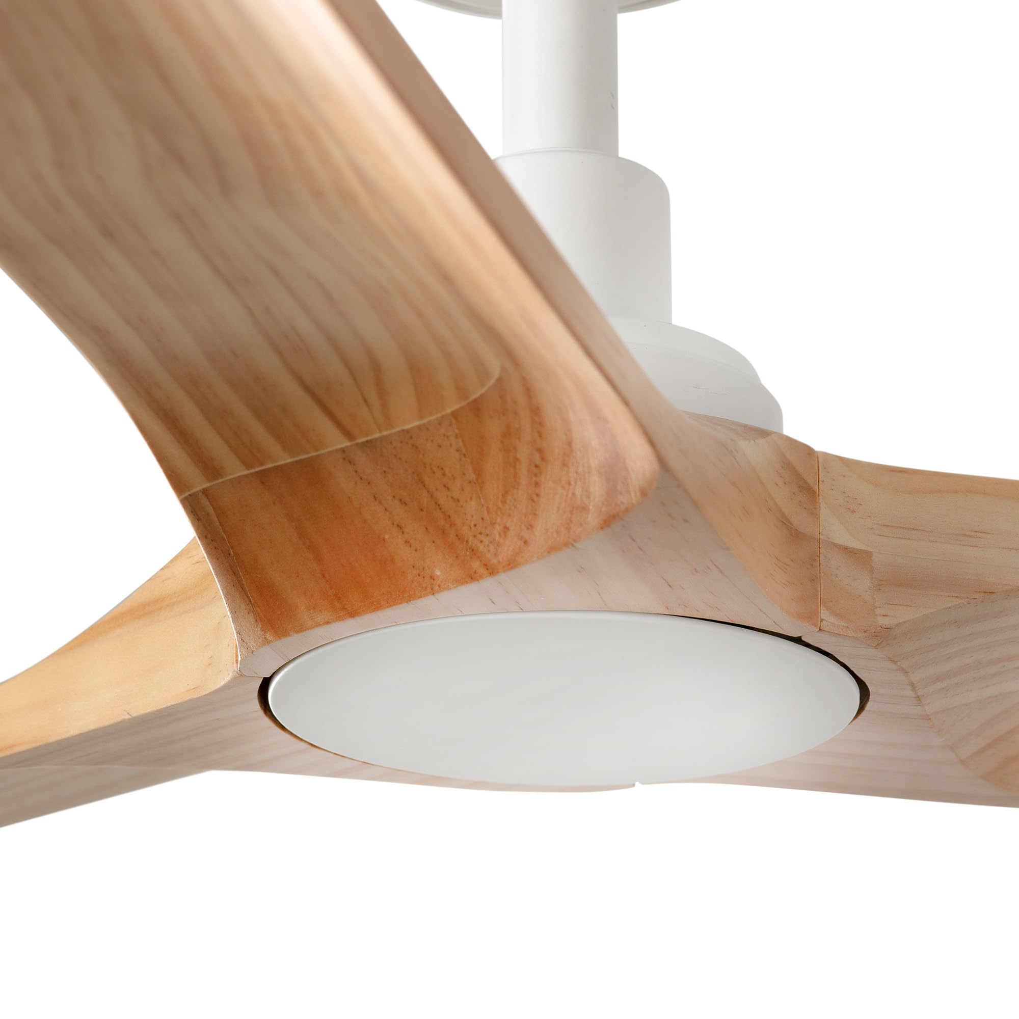 FARO BARCELONA 33810 - HEYWOOD M Ventilador de techo blanco/madera clara con motor DC