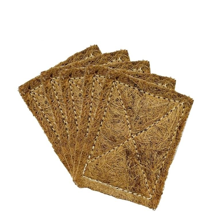 Spranila Coconut Coir Scrubber Cleaning Pad (Pack of 10) | Multi Usage Stitched Scrubber for Kitchen, Utensils, Dishes | Eco-Friendly Coir Bath & Body Scrub pad (B0CYM9T6GW) Amazon Price History, Amazon Price Tracker