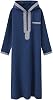 Kaftan Men's Long Prayer Clothing for Men Islamic Clothing Men's Muslim Dress Long Sleeve Arabic Abaya Robe with Pockets Islamic Gifts Namaz Elbisesi S-XXL