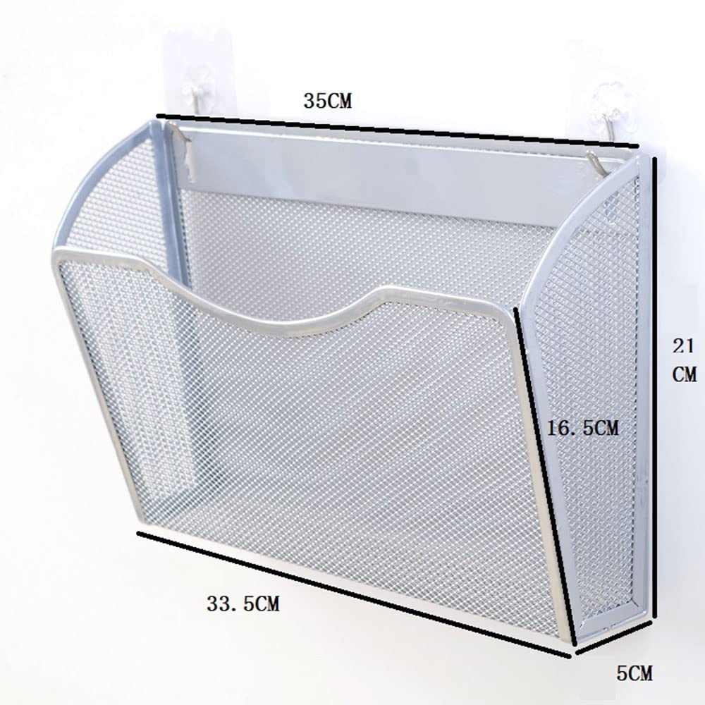 SagaSave 2 organizer da parete in rete A4, organizer da scrivania, organizer per posta, riviste, nero