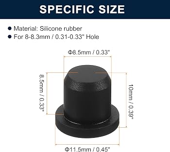 QUARKZMAN 4 Stück Silikonstopfen, Gummi Runde Einrastbare Lochstopfen für 30-33mm Loch, Lochstopfen Wasserdicht für Metallrohr, Möbel-Endkappen- Einsätze, Grau QUARKZMAN 4 Stück Silikonstopfen, Gummi Runde Einrastbare Lochstopfen für 30-33mm Loch, Lochstopfen Wasserdicht für Metallrohr, Möbel-Endkappen- Einsätze, Grau