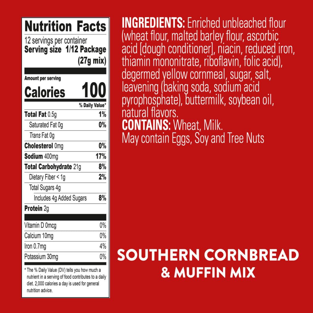 Krusteaz Southern Cornbread and Muffin Mix, 11.5-Ounce Boxes (Pack of 12)
