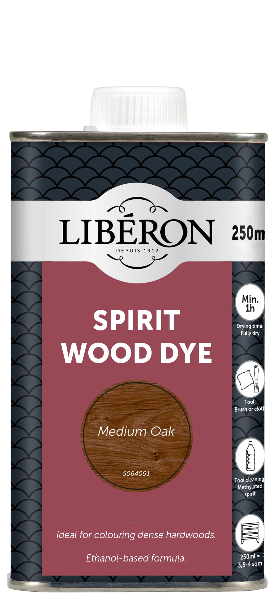 Liberon Palette Wood Dye Medium Oak 250ml LIBWDPMO250