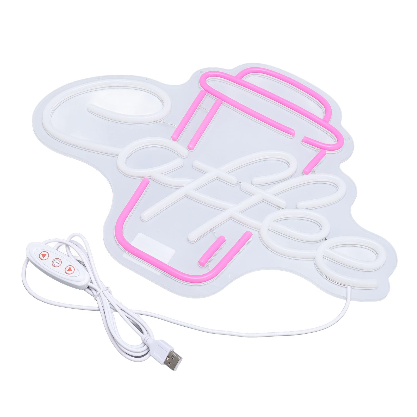 Sxhlseller Kubek do Kawy LED Neonowy Znak Zasilany USB do Dekoracji Domu