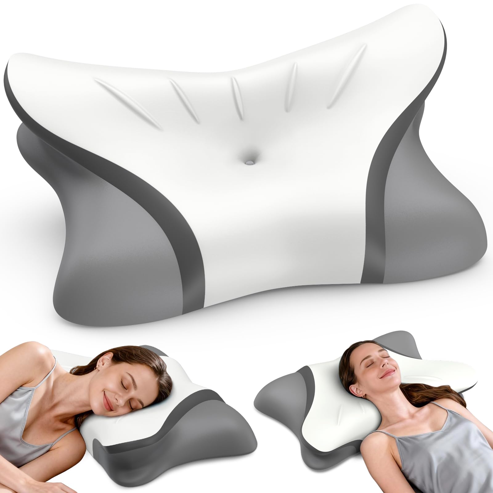 Cervical Neck Pillow for Pain Relief Bed Pillows for Sleeping Ergonomic Cooling Pillow Orthopedic Contour Pillow for Side