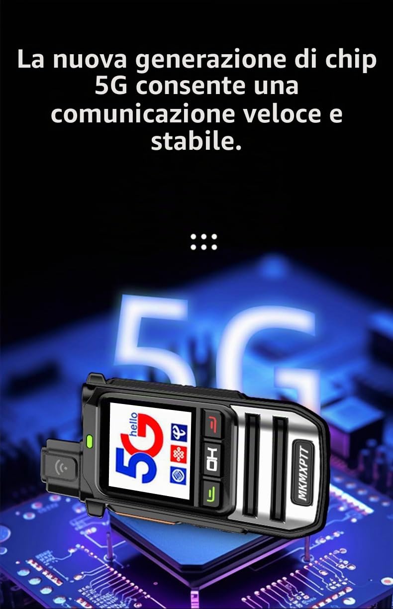 PoC Radio Global walkie Talkie per 8000 chilometri Escursioni a lunga distanza e campeggio Amateur bidirezionale (1PC)