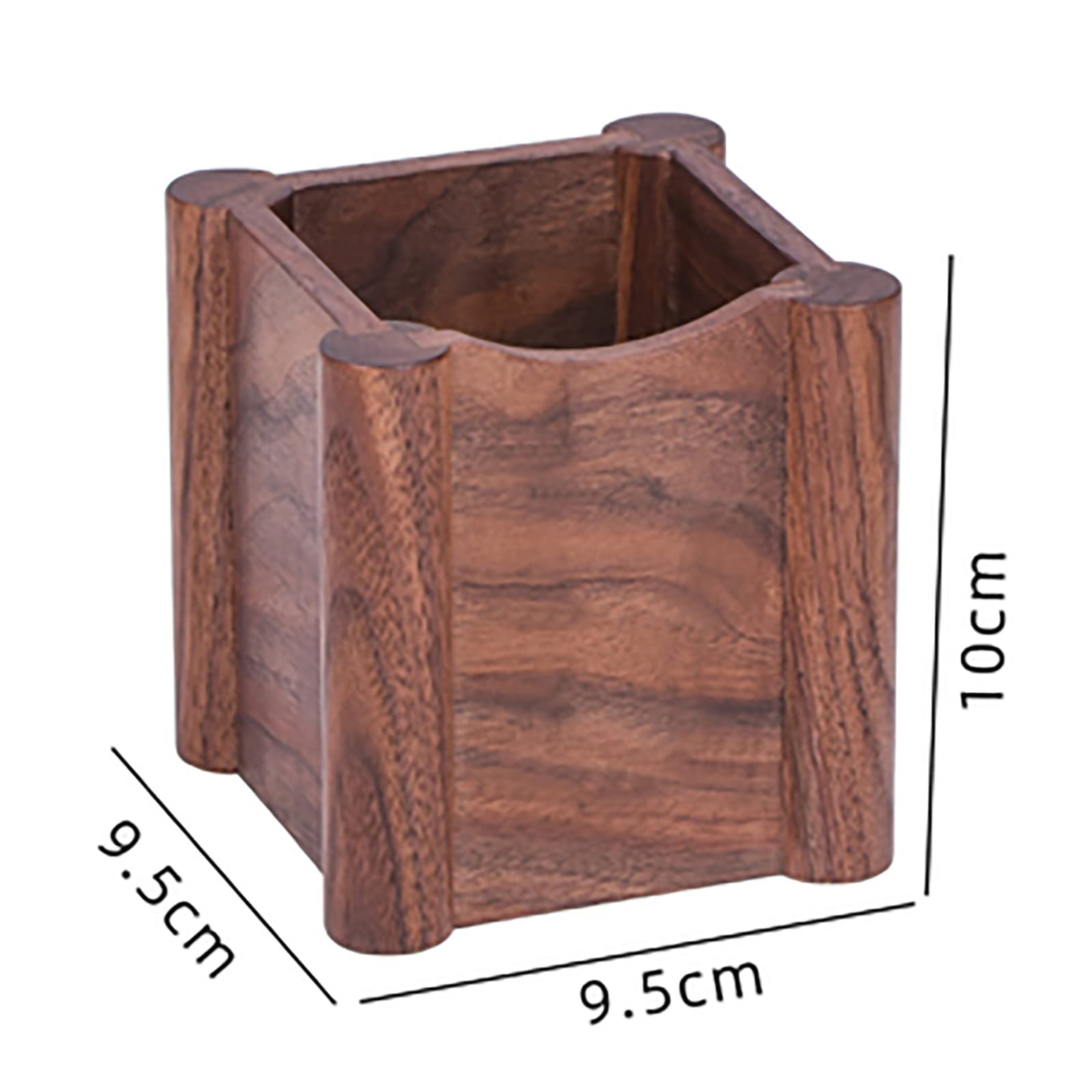 Bleistifttopf aus Holz Hölzerner Stifthalter Office Desktop Kinder Student Schreibwaren Organizer für Homeoffice(Braun)
