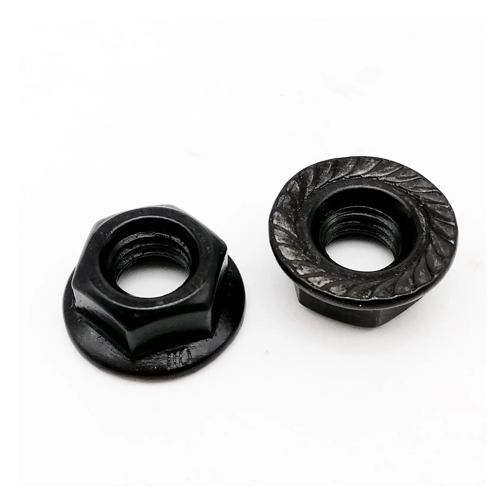 Tuercas Contratuercas Tuerca de sujeción, 2/10 piezas M3 M4 M5 M6 M8 M10 M12 Negro A2-70 304 Cabeza hexagonal de acero inoxidable Tuerca dentada Spinlock DIN6923(M8 5pcs)
