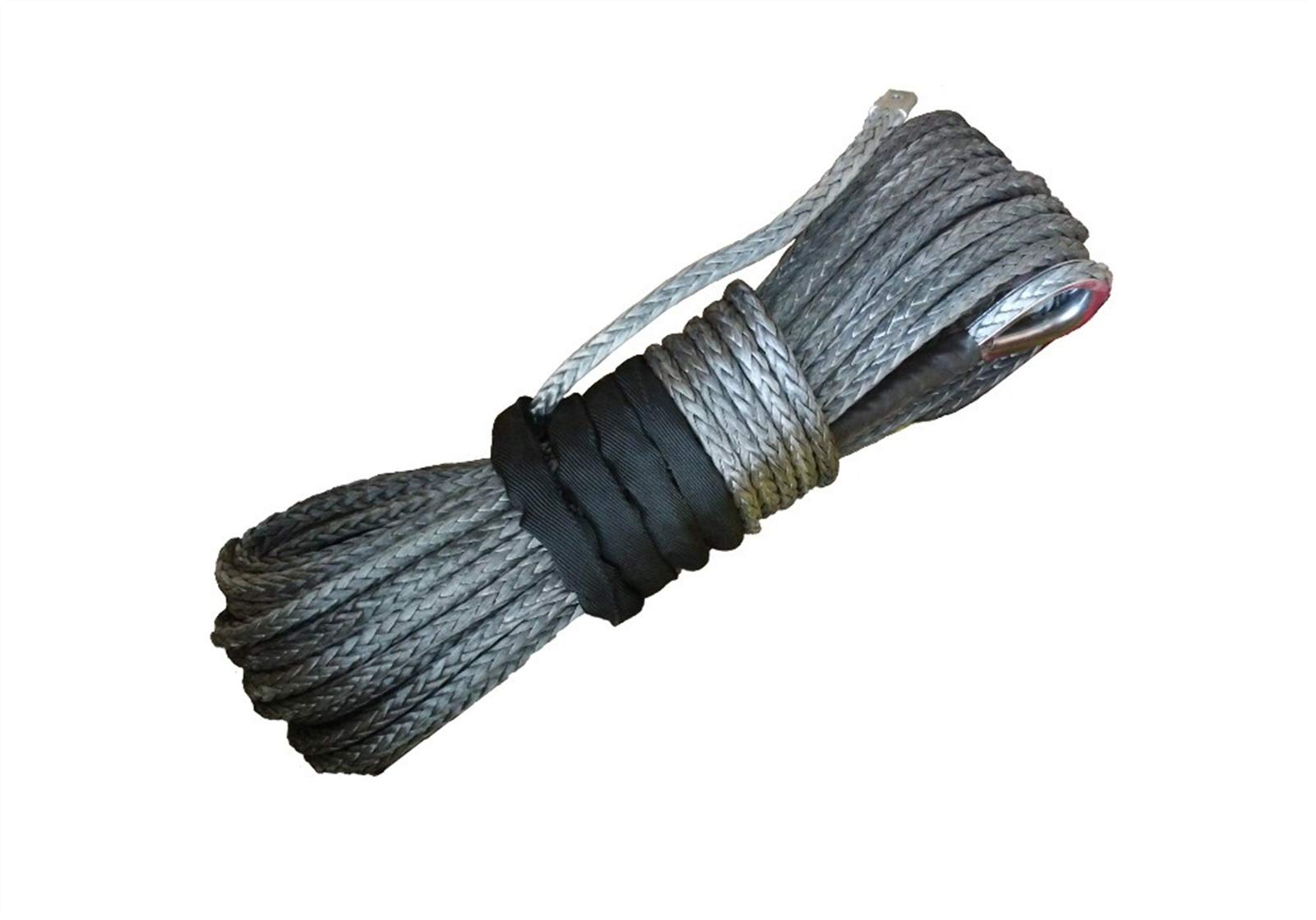 Corda Di Recupero Sintetica Con Golfare, 1/2 Pollice, Per ATV, UTV, Fuoristrada, Traino, Resistenza 17.000 Libbre, Colore Rosso - 2