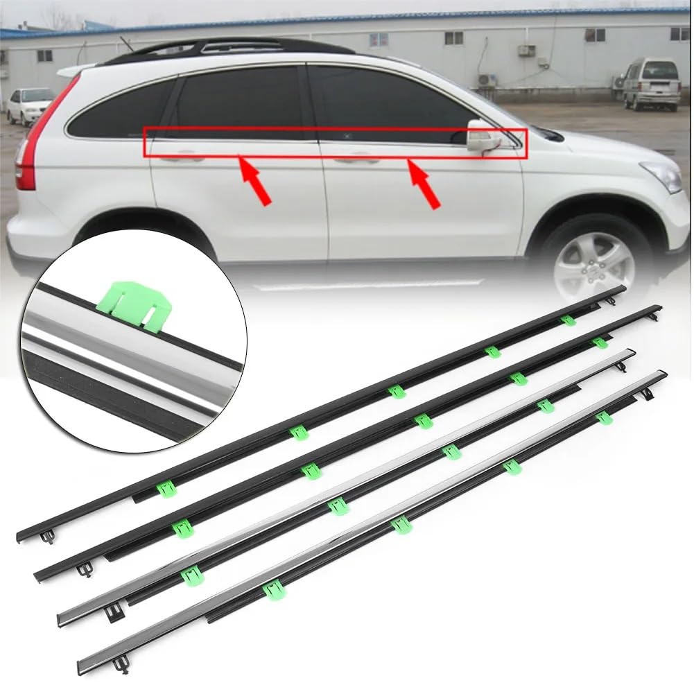 Do CRV 2007-2011 4 szt. Do CR-V 2007-2011 | Uszczelka okna samochodu Uszczelka paska Uszczelka Pasek pogodowy Listwa zewnętrzna