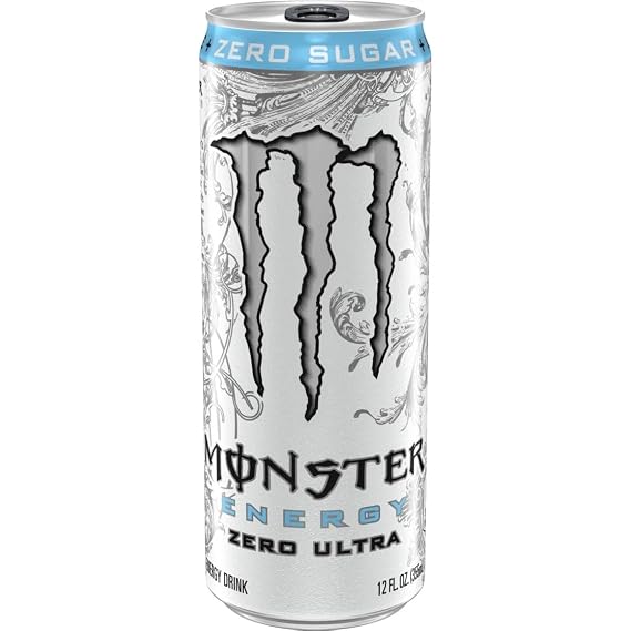 Monstar Energy, Zero Ultra, Sugar Free Energy Drink, 6 Pack - 12 Fl Oz