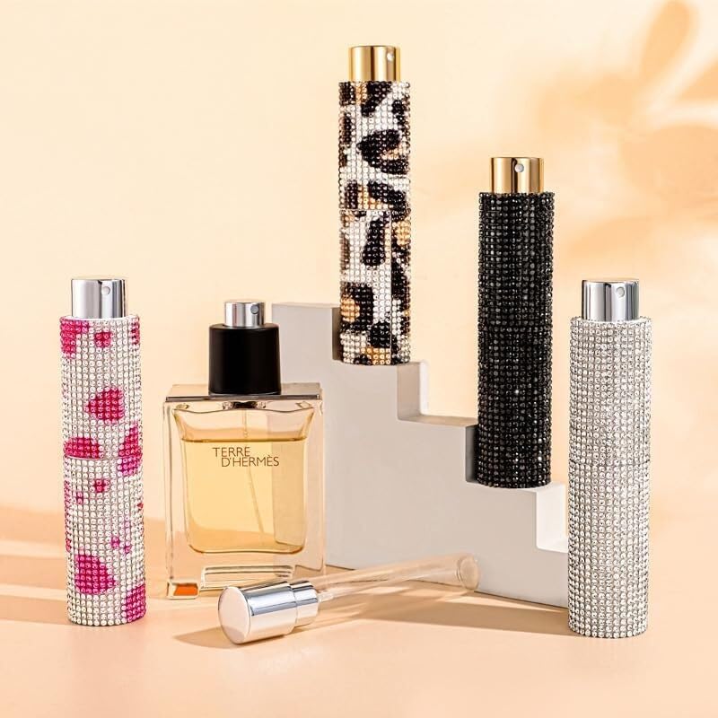 Mini Bottiglie di Profumo da Viaggio, Atomizzatore di Profumo 10ml Portatile Diamond Mini Bottiglia di Profumo Ricaricabile Spray Contenitori Vuoti Bottiglia di Atomizzatore Regalo di Viaggio Ricarica