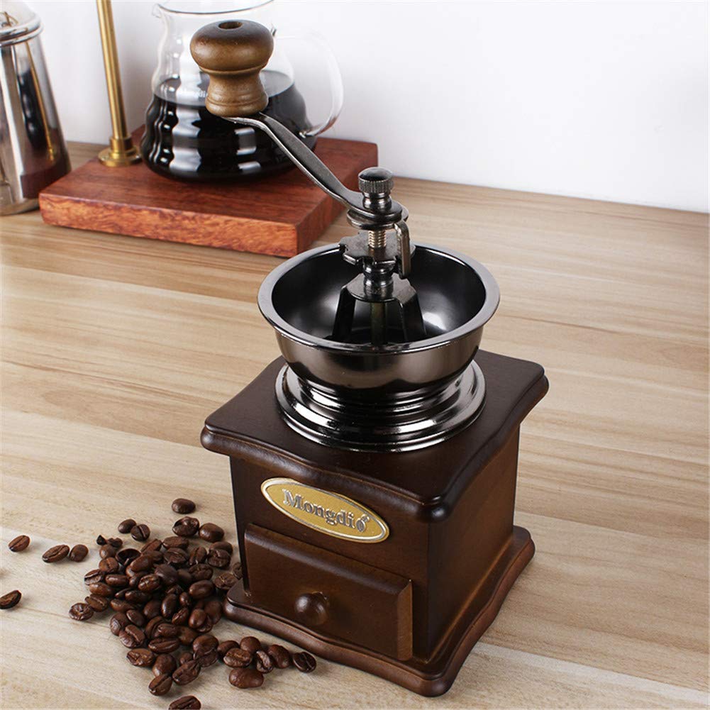 Molinillo de Mano, Molinillo de café Manual, Molinillo de Rebabas cónico Molino de café de manivela portátil para el hogar y los Viajes, Suministros de Cocina