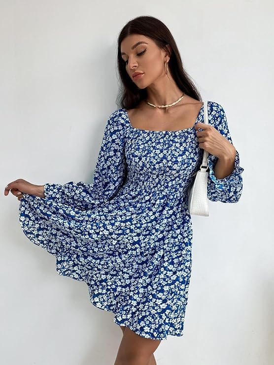 Image of Sheetal Associates Women Casual Regular Sleeves Crepe Printed Fit and Flare Dress