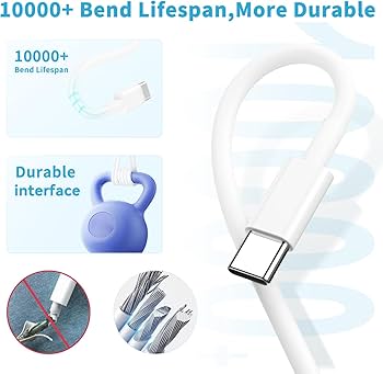 Amazon.com: USB C to USB C Cable for Apple iPhone 15 Charger Cable