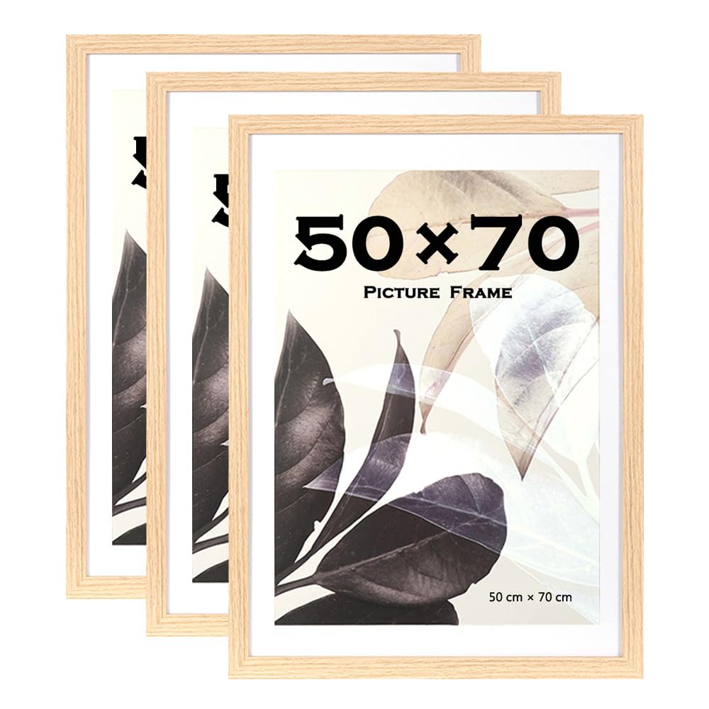 Scholar Tree Natural 50x70cm Picture Frame,3 Pack, Wall Hanging Photo Frame โ image 1